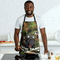 761st Tank Battalion African American Apron Black Panthers Cartoon Mascot - Military History Camouflage Paw