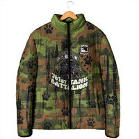 761st Tank Battalion African American Padded Jacket Black Panthers Cartoon Mascot - Military History Camouflage Paw