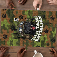 761st Tank Battalion African American Puzzle Black Panthers Cartoon Mascot - Military History Camouflage Paw