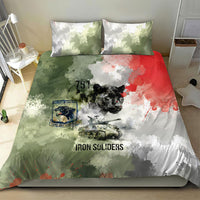 761st Tank Battalion Bedding Set Black Panthers - Come Out Fighting - Military Watercolor