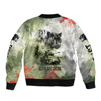 761st Tank Battalion Bomber Jacket Black Panthers - Come Out Fighting - Military Watercolor