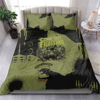 761st Tank Battalion Original Black Panthers Bedding Set Come Out Fighting - Sherman Tank Military - Distressed Scratch