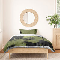 761st Tank Battalion Original Black Panthers Bedding Set Come Out Fighting - Sherman Tank Military - Distressed Scratch