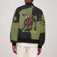 761st Tank Battalion Original Black Panthers Bomber Jacket Come Out Fighting - Sherman Tank Military - Distressed Scratch