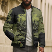 761st Tank Battalion Original Black Panthers Bomber Puffer Jacket Come Out Fighting - Sherman Tank Military - Distressed Scratch