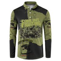 761st Tank Battalion Original Black Panthers Button Sweatshirt Come Out Fighting - Sherman Tank Military - Distressed Scratch
