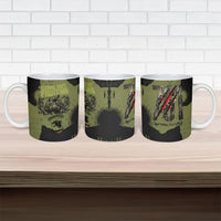 761st Tank Battalion Original Black Panthers Ceramic Mug Come Out Fighting - Sherman Tank Military - Distressed Scratch