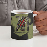 761st Tank Battalion Original Black Panthers Ceramic Mug Come Out Fighting - Sherman Tank Military - Distressed Scratch