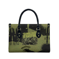 761st Tank Battalion Original Black Panthers Leather Bag Come Out Fighting - Sherman Tank Military - Distressed Scratch