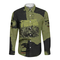 761st Tank Battalion Original Black Panthers Long Sleeve Button Shirt Come Out Fighting - Sherman Tank Military - Distressed Scratch