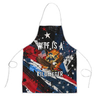 4th Of July WTF Is A Kilometer Patriotic Eagle Apron American Flag George Washington