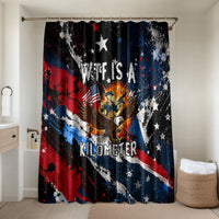 4th Of July WTF Is A Kilometer Patriotic Eagle Bathroom Set American Flag George Washington