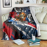 4th Of July WTF Is A Kilometer Patriotic Eagle Blanket American Flag George Washington