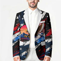 4th Of July WTF Is A Kilometer Patriotic Eagle Blazer American Flag George Washington