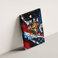 4th Of July WTF Is A Kilometer Patriotic Eagle Canvas Wall Art American Flag George Washington