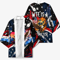 4th Of July WTF Is A Kilometer Patriotic Eagle Kimono American Flag George Washington