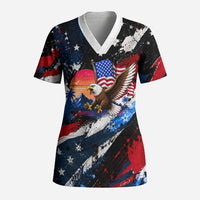 4th Of July WTF Is A Kilometer Patriotic Eagle Scrub Top American Flag George Washington