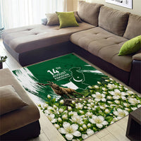 Pakistan Independence Day August 14 Area Rug Patriotic Markhor Heritage Landmarks And Jasmine