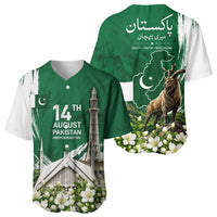 Pakistan Independence Day August 14 Baseball Jersey Patriotic Markhor Heritage Landmarks And Jasmine