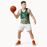 Pakistan Independence Day August 14 Basketball Jersey Patriotic Markhor Heritage Landmarks And Jasmine