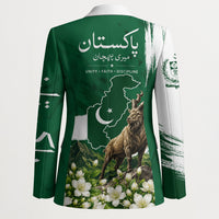 Pakistan Independence Day August 14 Blazer Patriotic Markhor Heritage Landmarks And Jasmine