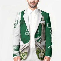 Pakistan Independence Day August 14 Blazer Patriotic Markhor Heritage Landmarks And Jasmine