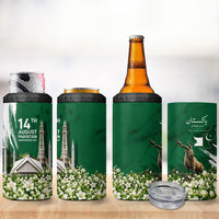 Pakistan Independence Day August 14 4 in 1 Can Cooler Tumbler Patriotic Markhor Heritage Landmarks And Jasmine