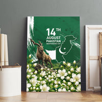 Pakistan Independence Day August 14 Canvas Wall Art Patriotic Markhor Heritage Landmarks And Jasmine
