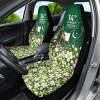 Pakistan Independence Day August 14 Car Seat Cover Patriotic Markhor Heritage Landmarks And Jasmine