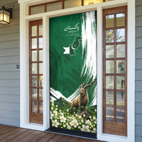 Pakistan Independence Day August 14 Door Cover Patriotic Markhor Heritage Landmarks And Jasmine