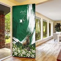 Pakistan Independence Day August 14 Door Cover Patriotic Markhor Heritage Landmarks And Jasmine