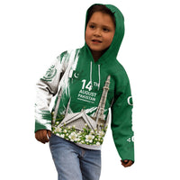 Pakistan Independence Day August 14 Kid Hoodie Patriotic Markhor Heritage Landmarks And Jasmine