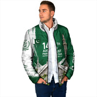 Pakistan Independence Day August 14 Padded Jacket Patriotic Markhor Heritage Landmarks And Jasmine