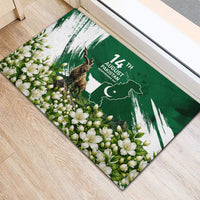 Pakistan Independence Day August 14 Rubber Doormat Patriotic Markhor Heritage Landmarks And Jasmine
