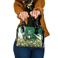 Pakistan Independence Day August 14 Shoulder Handbag Patriotic Markhor Heritage Landmarks And Jasmine