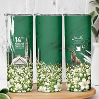 Pakistan Independence Day August 14 Skinny Tumbler Patriotic Markhor Heritage Landmarks And Jasmine