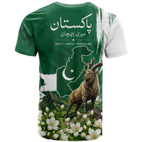 Pakistan Independence Day August 14 T Shirt Patriotic Markhor Heritage Landmarks And Jasmine