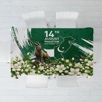 Pakistan Independence Day August 14 Tablecloth Patriotic Markhor Heritage Landmarks And Jasmine