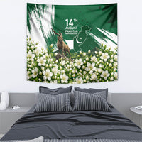 Pakistan Independence Day August 14 Tapestry Patriotic Markhor Heritage Landmarks And Jasmine