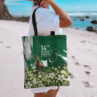Pakistan Independence Day August 14 Tote Bag Patriotic Markhor Heritage Landmarks And Jasmine