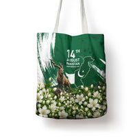 Pakistan Independence Day August 14 Tote Bag Patriotic Markhor Heritage Landmarks And Jasmine