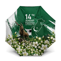 Pakistan Independence Day August 14 Umbrella Patriotic Markhor Heritage Landmarks And Jasmine