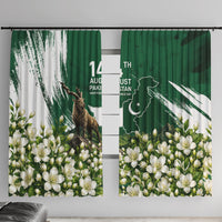 Pakistan Independence Day August 14 Window Curtain Patriotic Markhor Heritage Landmarks And Jasmine