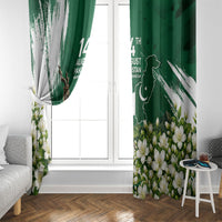 Pakistan Independence Day August 14 Window Curtain Patriotic Markhor Heritage Landmarks And Jasmine