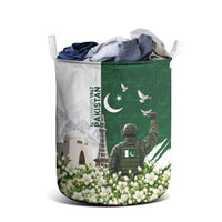 Pakistan Independence Day Laundry Basket Patriotic Soldier Heritage Landmarks And Jasmine