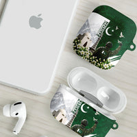 Pakistan Independence Day AirPods Case Patriotic Soldier Heritage Landmarks And Jasmine