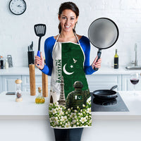 Pakistan Independence Day Apron Patriotic Soldier Heritage Landmarks And Jasmine