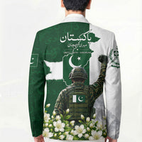 Pakistan Independence Day Blazer Patriotic Soldier Heritage Landmarks And Jasmine