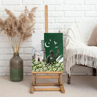 Pakistan Independence Day Canvas Wall Art Patriotic Soldier Heritage Landmarks And Jasmine