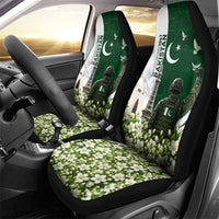 Pakistan Independence Day Car Seat Cover Patriotic Soldier Heritage Landmarks And Jasmine